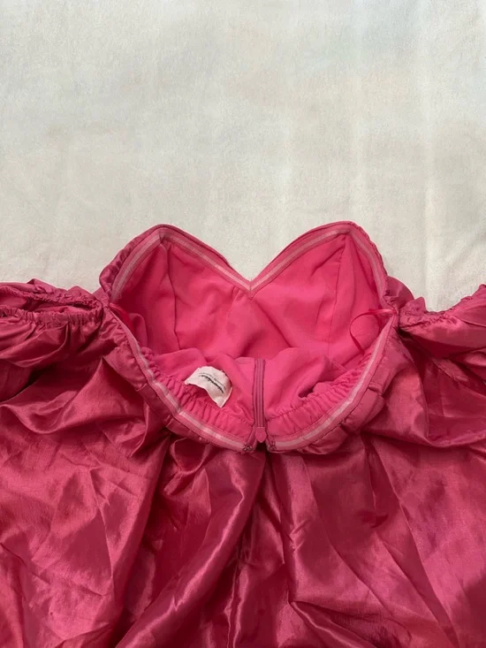 Anthropologie if by sea pink Off The Shoulder barbiecore Dress 38218 - Picture 9 of 12